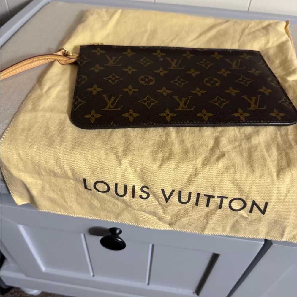 Authentic Louis Vuitton Red Striped Interior Pouch